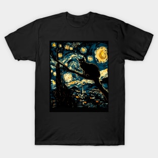 Cat Starry Night Artistry T-Shirt